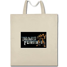 Eco bag with print Transformers Bumblebee Print - beige