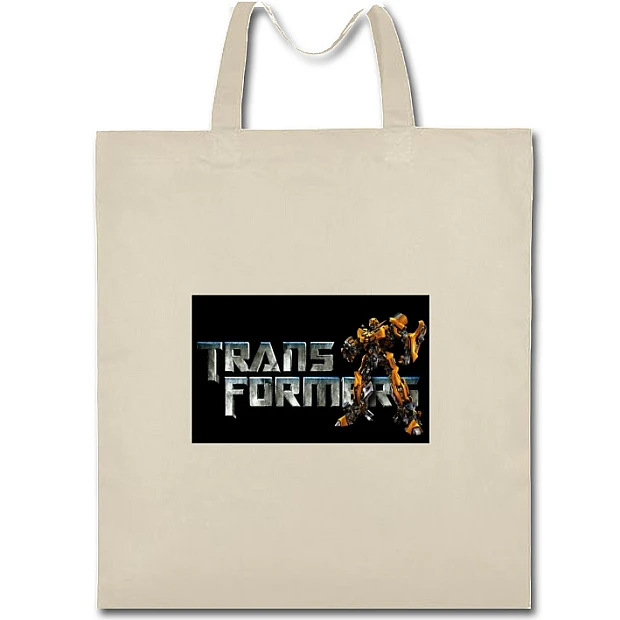 Eco bag with print Transformers Bumblebee Print - beige