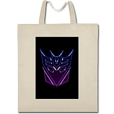 Eco bag with print Transformers Neon Print - beige