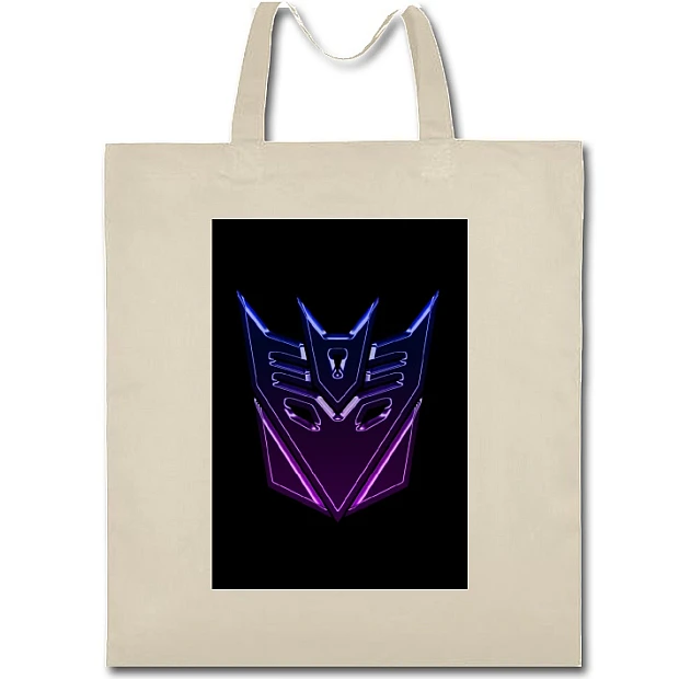 Eco bag with print Transformers Neon Print - beige