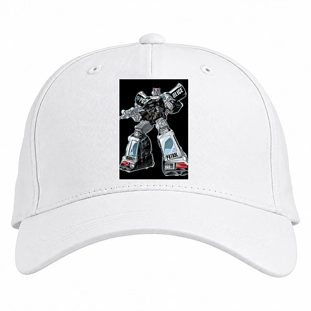 Baseball cap with Print Transformers Robot Hero - white