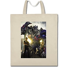 Eco bag with print Transformers Robot Hero Print - beige