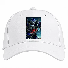 Baseball cap with Print Transformers Optimus Prime Robot Hero - white