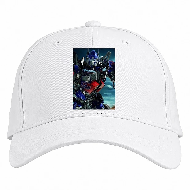 Baseball cap with Print Transformers Optimus Prime Robot Hero - white
