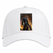 Baseball cap with Print Transformers Robot On Fire - white