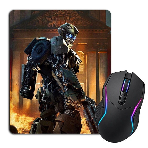 Mouse pad with print Transformers Robot On Fire