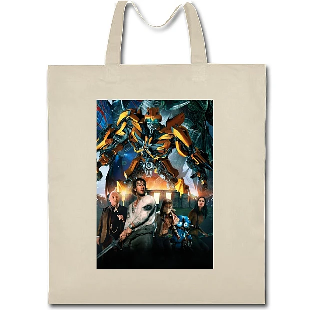 Eco bag with print Transformers Characters - beige