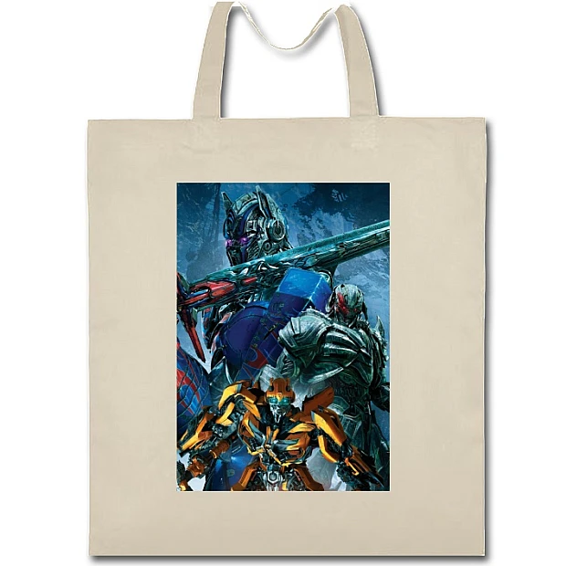 Eco bag with print Transformers Main Characters - beige