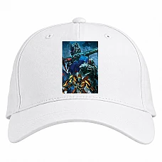 Baseball cap with Print Transformers Main Characters - white