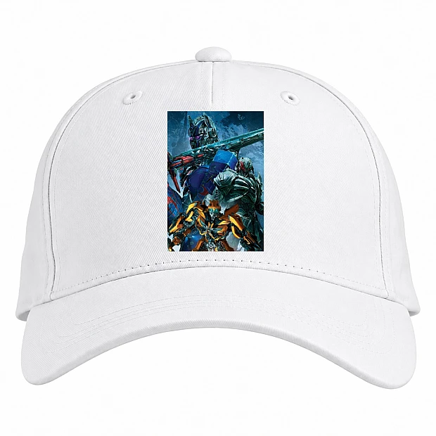 Baseball cap with Print Transformers Main Characters - white
