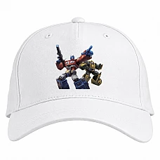 Baseball cap with Print Transformers Robots - white