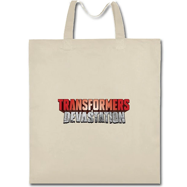 Eco bag with print Transformers Main Logo - beige