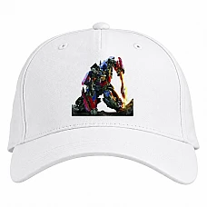 Baseball cap with Print Transformers Hero Robot Optimus Prime - white