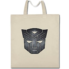 Eco bag with print Transformers Metal Face - beige