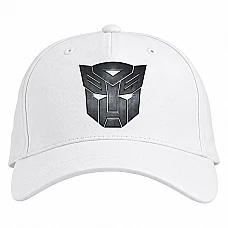Baseball cap with Print Transformers Metal Face - white
