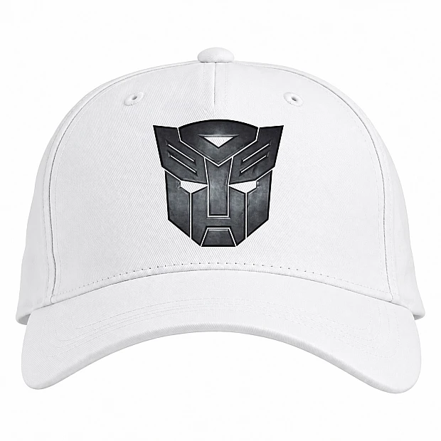 Baseball cap with Print Transformers Metal Face - white