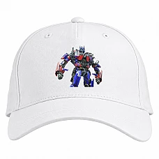 Baseball cap with Print Transformers Print With Optimus Prime - white