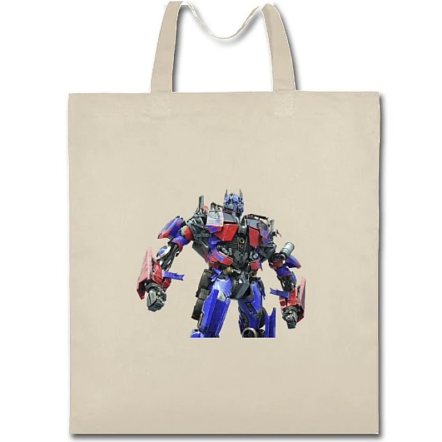 Eco bag with print Transformers Print With Optimus Prime - beige