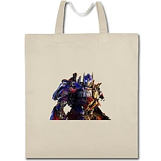 Eco bag with print Transformers Print With Optimus Prime Hero - beige