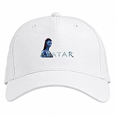 Бейсболка с принтом Аватар Нейтири - белая