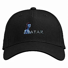 Бейсболка с принтом Аватар Нейтири - черная