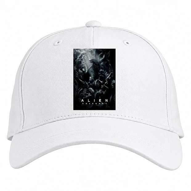 Baseball cap with Print Alien Covenant - white