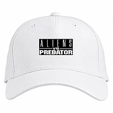Baseball cap with Print Alien Aliens Vs Predator Logo - white