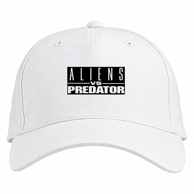 Baseball cap with Print Alien Aliens Vs Predator Logo - white