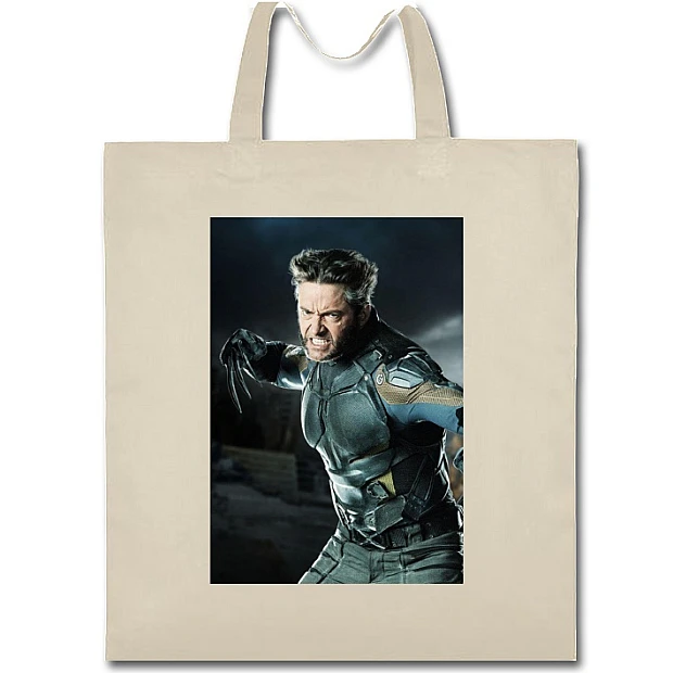 Eco bag with print X-Men Logan Wolverine - beige