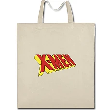 Eco bag with print X-Men Comics Logo - beige