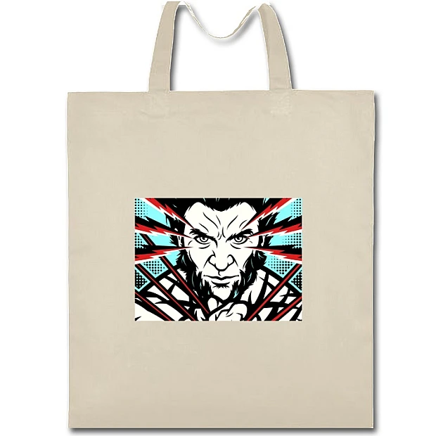 Eco bag with print X-Men Wolverine Art - beige
