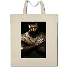 Eco bag with print X-Men Wolverine Hero - beige