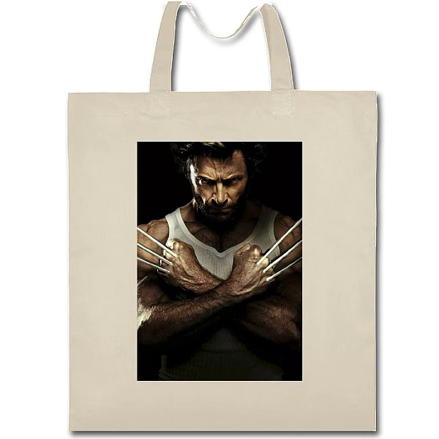 Eco bag with print X-Men Wolverine Hero - beige