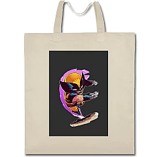 Eco bag with print X-Men Wolverine Cute Art - beige