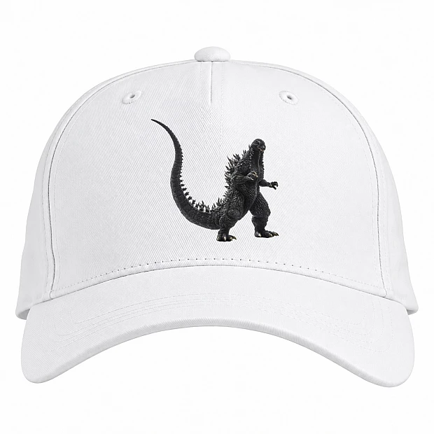 Baseball cap with Print Godzilla Hero - white