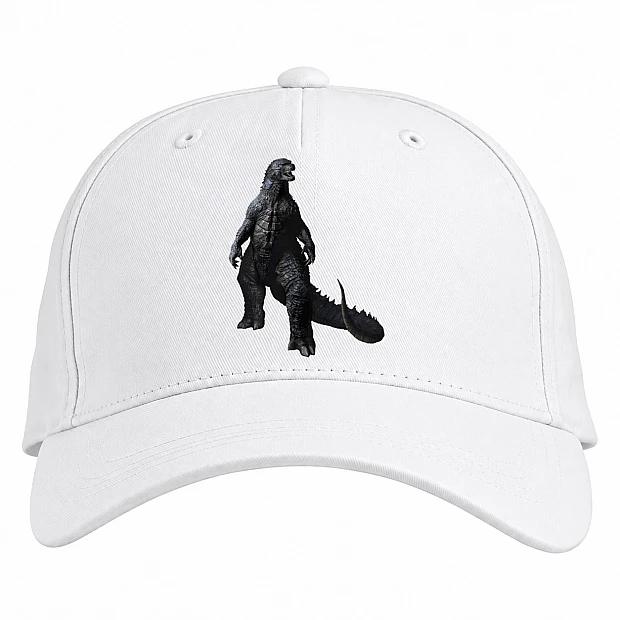 Baseball cap with Print Godzilla Hero Print - white