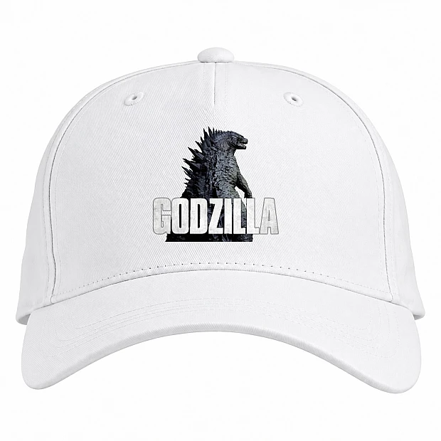 Baseball cap with Print Godzilla Monster Logo - white