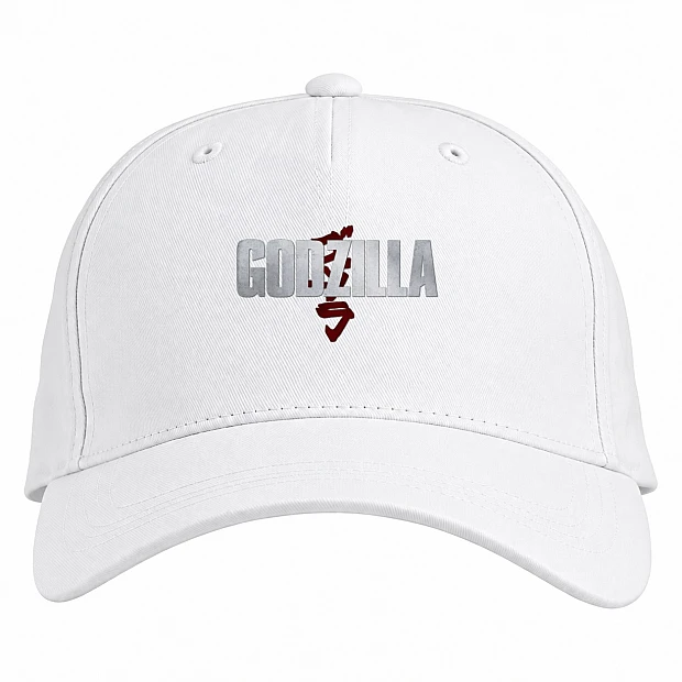 Baseball cap with Print Godzilla Modern Logo - white