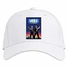 Baseball cap with Print Men In Black Print - white