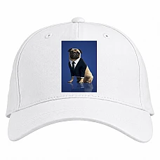 Baseball cap with Print Men In Black Dog - white