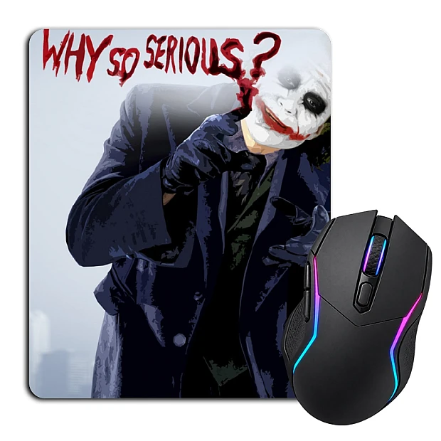 Килимок для мишки з принтом Темний Лицар Чому Так Серйозно