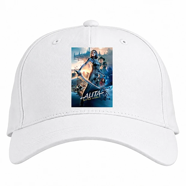 Baseball cap with Print Alita Battle Angel Print - white