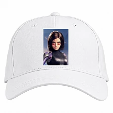 Baseball cap with Print Alita Battle Angel Hero - white