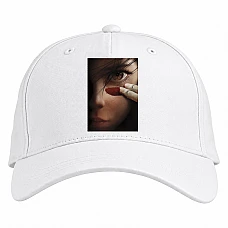 Baseball cap with Print Alita Battle Angel Hero Print - white