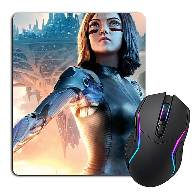 Mouse pad with print Alita Battle Angel Theme