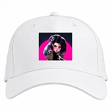 Baseball cap with Print Alita Battle Angel Art - white