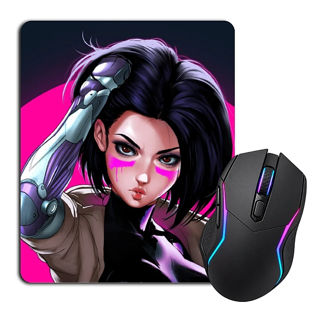 Mouse pad with print Alita Battle Angel Art