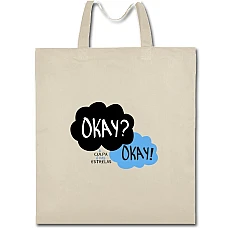 Eco bag with print Виноваты Звёзды Okay? Okay - beige
