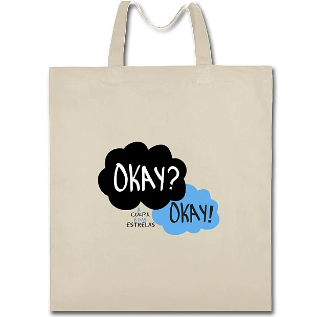 Eco bag with print Виноваты Звёзды Okay? Okay - beige