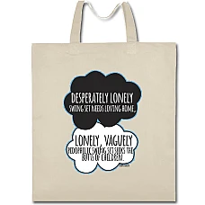 Eco bag with print Виноваты Звёзды Quote 1 - beige